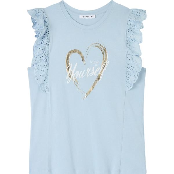 t-shirt Terranova blu con stampe
