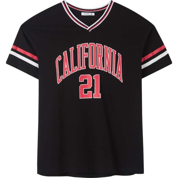t-shirt Terranova nero con stampe