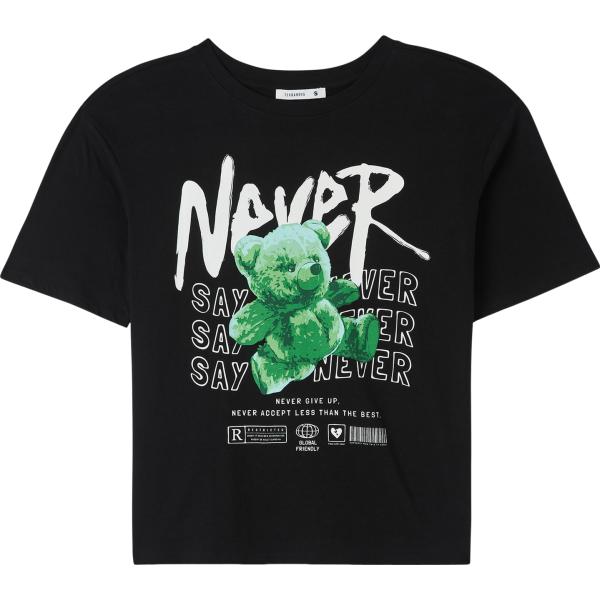 t-shirt Terranova nero con stampe