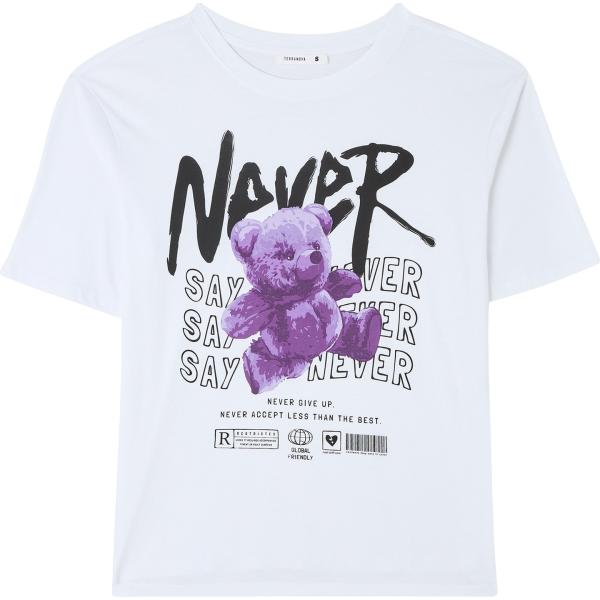 t-shirt Terranova bianco con stampe