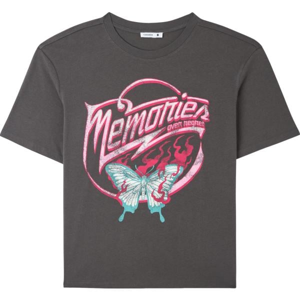 t-shirt Terranova grigio con stampe