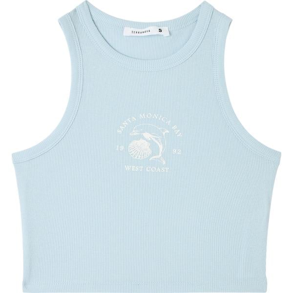 canottiere Terranova blu con stampe