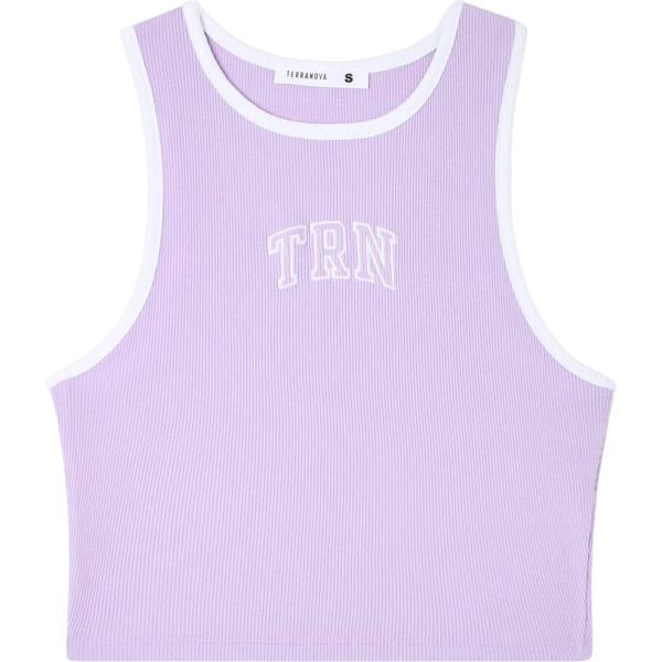 canottiere Terranova viola con stampe