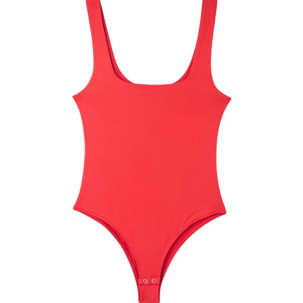 corpo da donna in rosso classico con spalline in poliestere Terranova