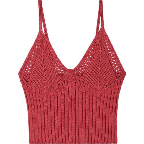top Terranova rosso tinta unita