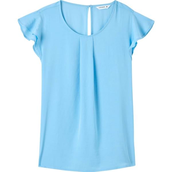 bluse Terranova blu tinta unita