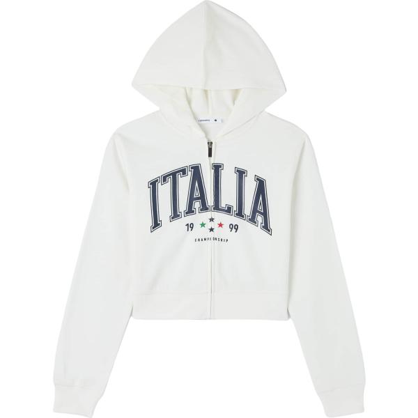 felpe sportive Terranova bianco con stampe