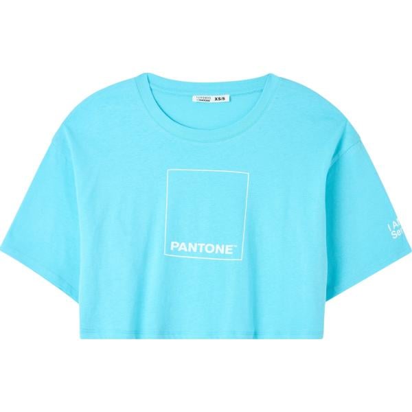 t-shirt Terranova blu con stampe
