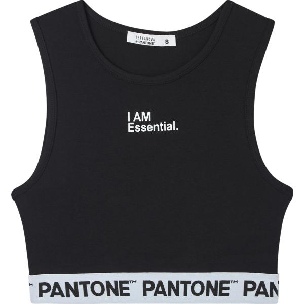 top Terranova nero con stampe
