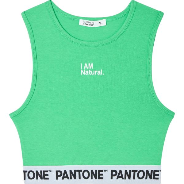 top Terranova verde con stampe