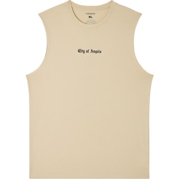 canottiere Terranova marrone con stampe