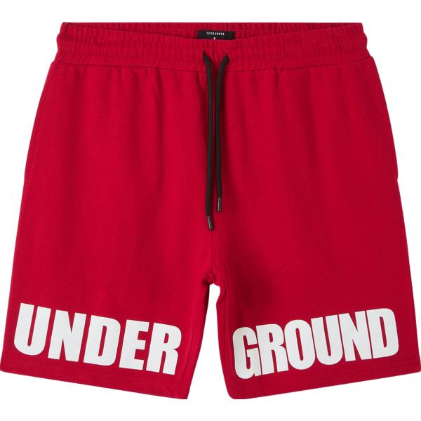 pantaloncini sportivi Terranova rosso con stampe
