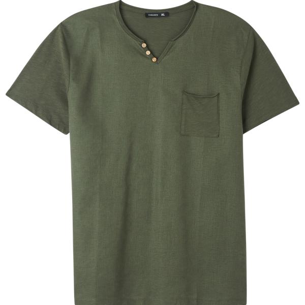 t-shirt Terranova verde tinta unita