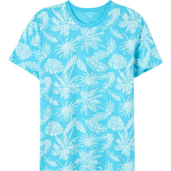 t-shirt Terranova blu con stampe