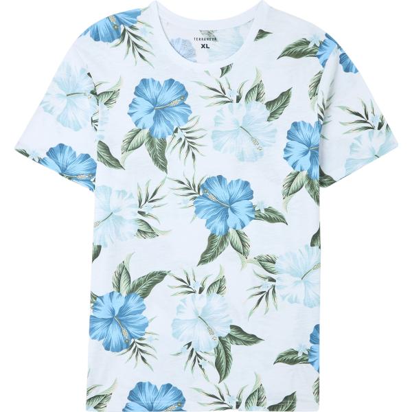 t-shirt Terranova bianco con stampe