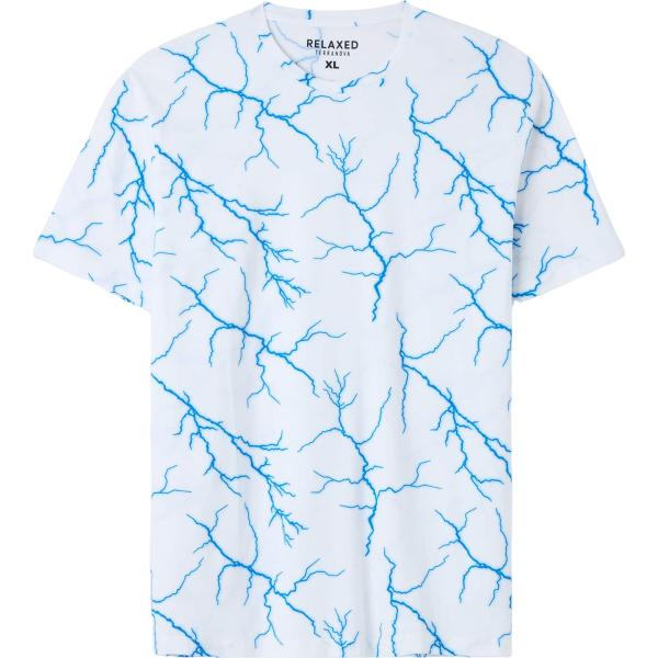 t-shirt Terranova bianco con stampe
