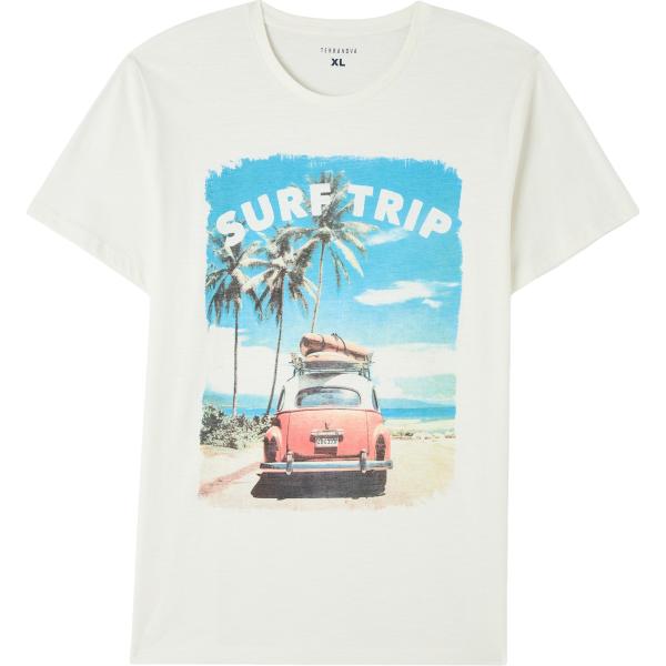 t-shirt Terranova bianco con stampe