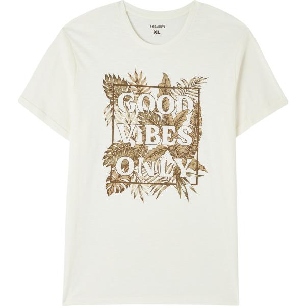 t-shirt Terranova bianco con stampe