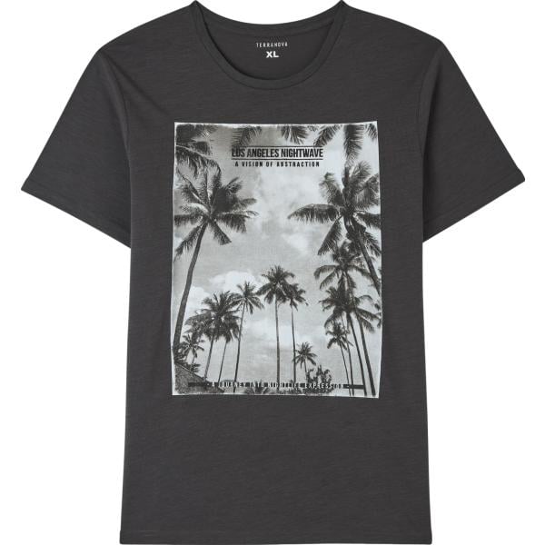 t-shirt Terranova grigio con stampe