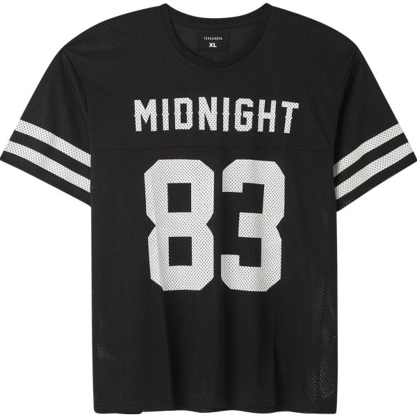t-shirt sportive Terranova nero con stampe