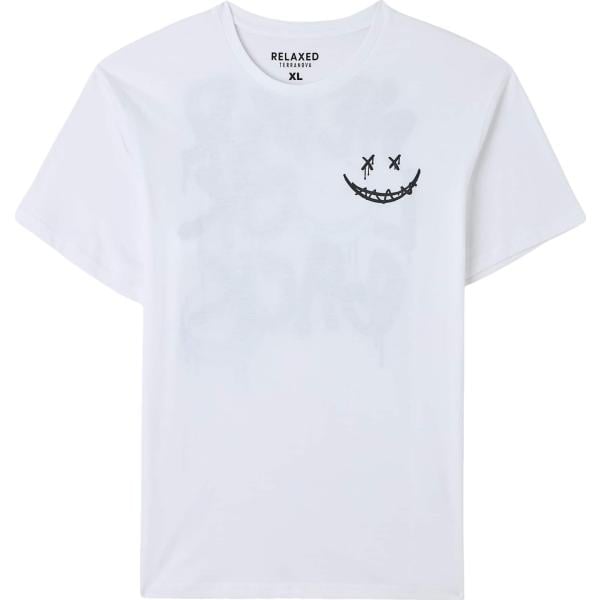 t-shirt Terranova bianco con stampe