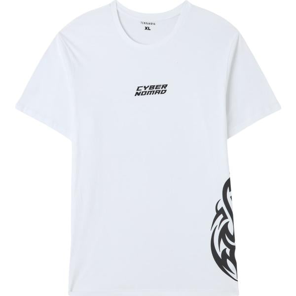 t-shirt Terranova bianco con stampe