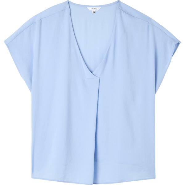 bluse Terranova blu tinta unita