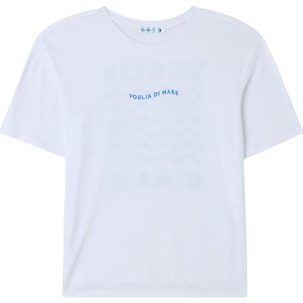 t-shirt Terranova bianco con stampe