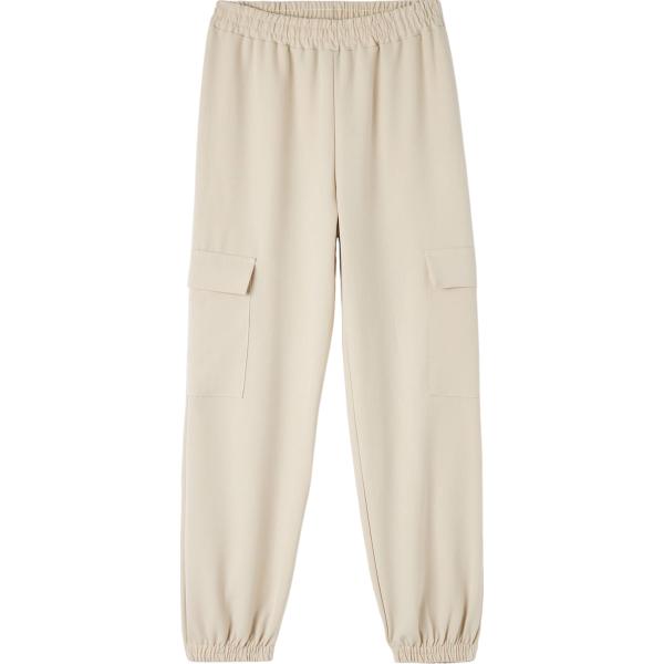 pantaloni cargo Terranova bianco tinta unita