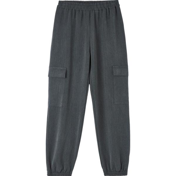 pantaloni cargo Terranova grigio tinta unita