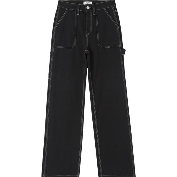 pantaloni Terranova nero tinta unita