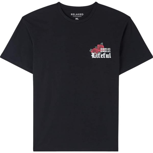 t-shirt Terranova nero con stampe