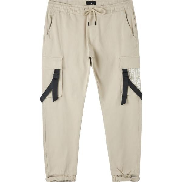 pantaloni cargo Terranova grigio con stampe
