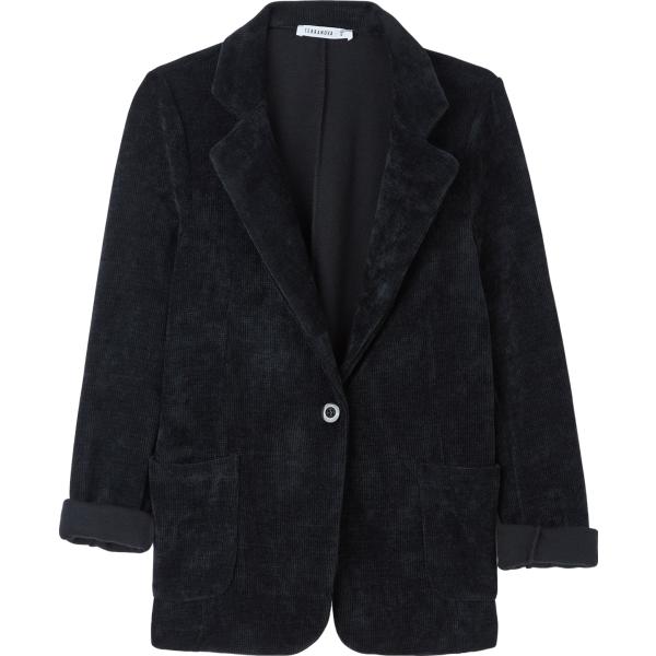 blazer Terranova nero tinta unita