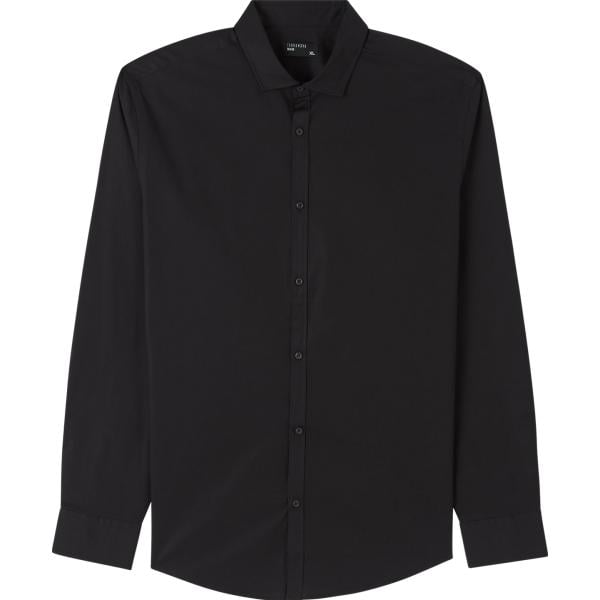 camicie Terranova nero tinta unita