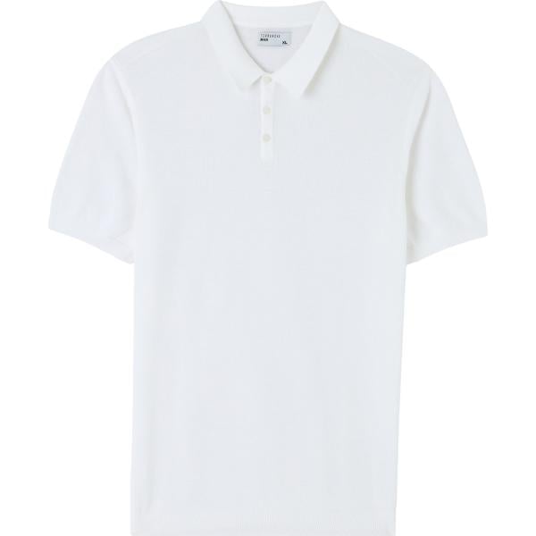t-shirt Terranova bianco tinta unita