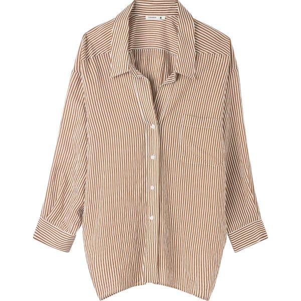 camicie Terranova marrone a righe