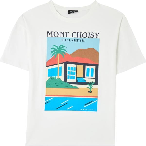 t-shirt Terranova bianco con stampe