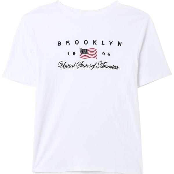 t-shirt Terranova bianco con stampe