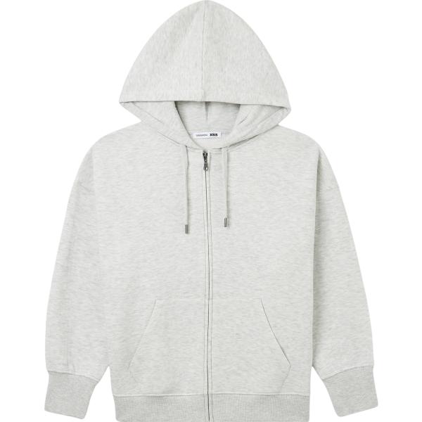 felpe con cappuccio Terranova bianco tinta unita