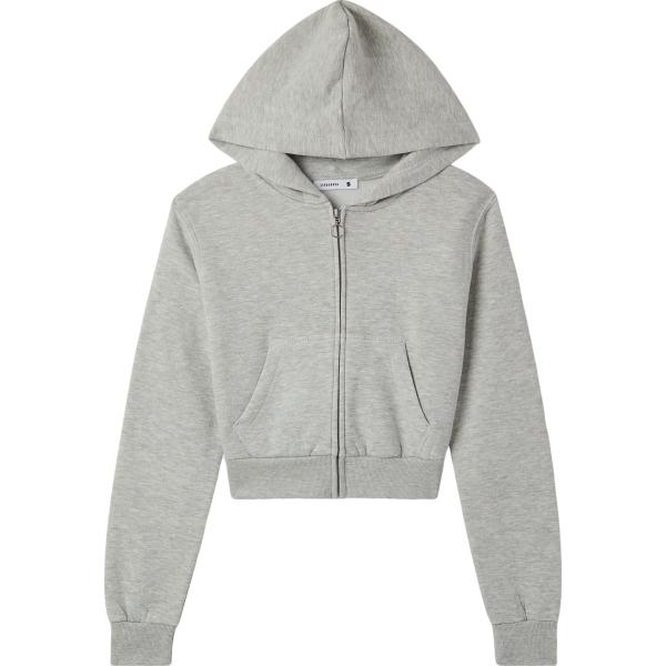 felpe con cappuccio Terranova grigio tinta unita