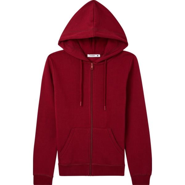 felpe con cappuccio Terranova rosso tinta unita