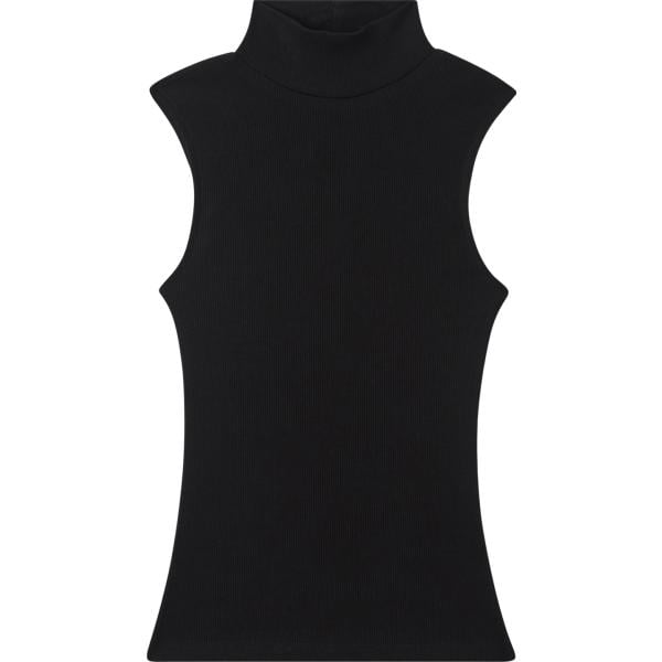 top Terranova nero tinta unita