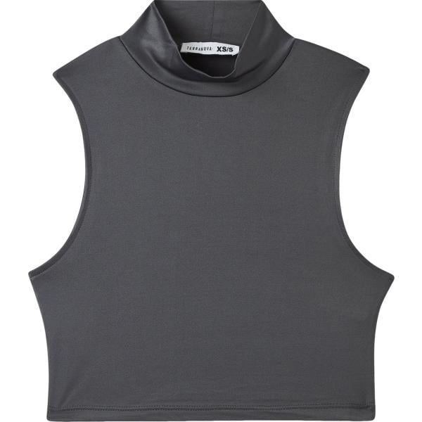 top Terranova grigio tinta unita