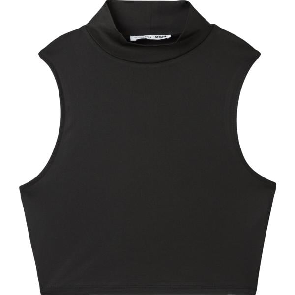 top Terranova nero tinta unita