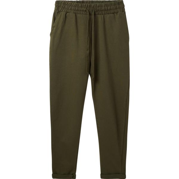 pantaloni Terranova verde tinta unita