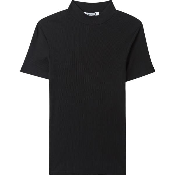 t-shirt Terranova nero tinta unita
