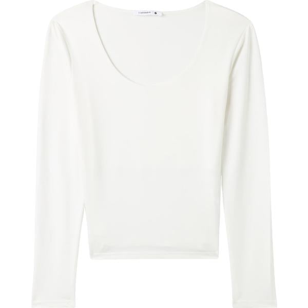 t-shirt Terranova bianco tinta unita