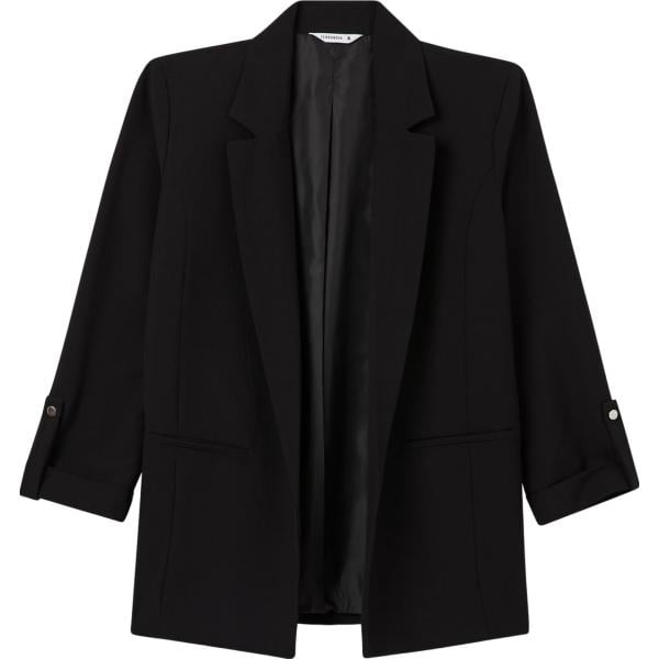 blazer Terranova nero tinta unita