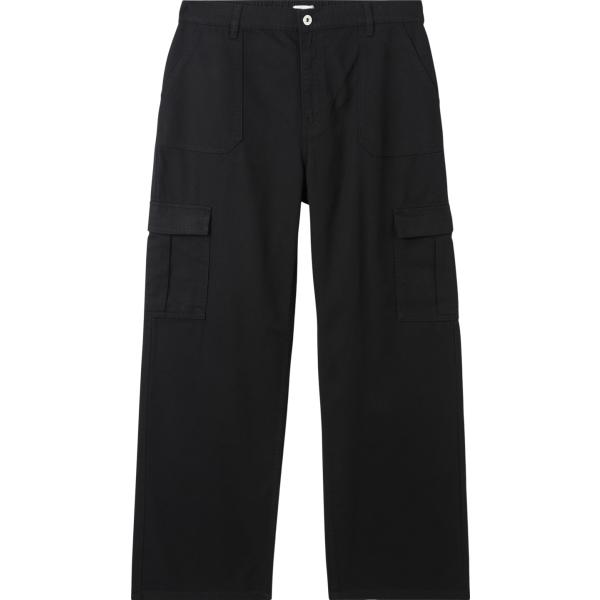 pantaloni cargo Terranova nero tinta unita